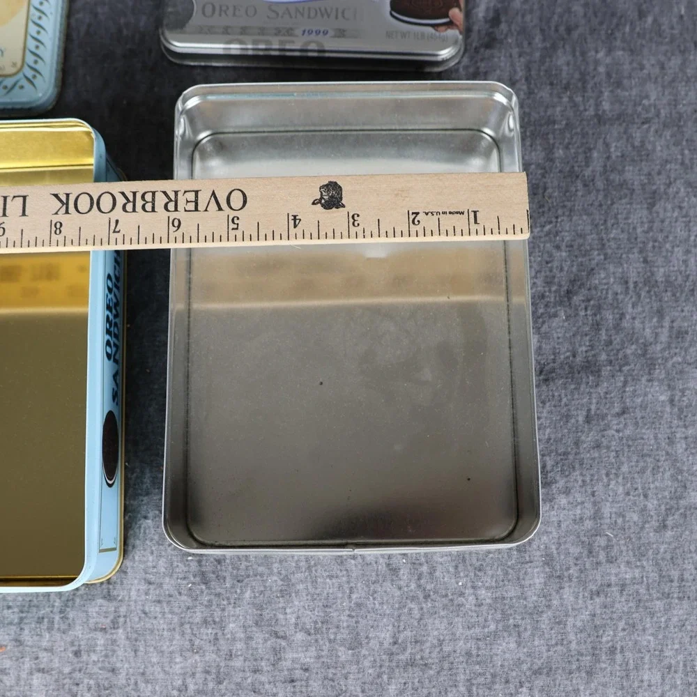 Oreo Sandwich Cookie Tin Canisters Set Of 2 Blue 1918 1999 Commemorative